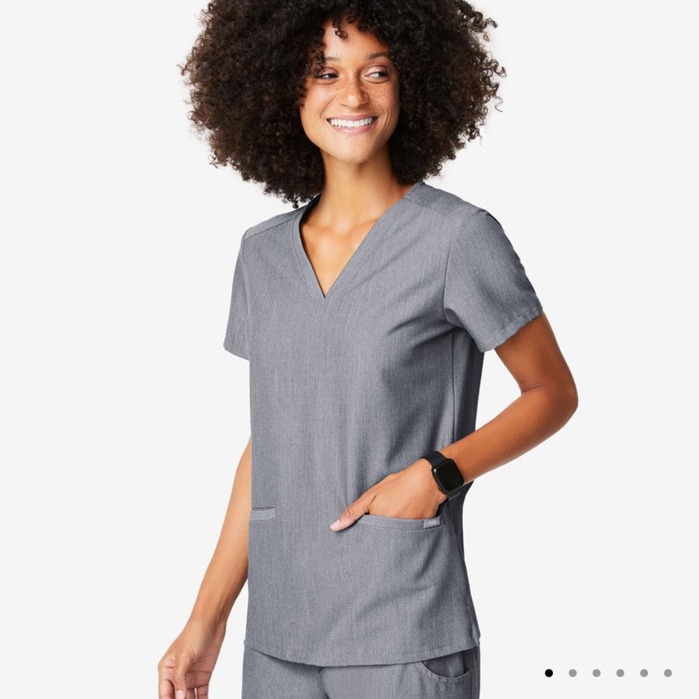FIGS CASMA Scrub Top-GRAPHITE,XL